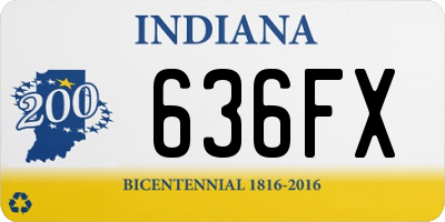 IN license plate 636FX