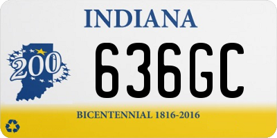 IN license plate 636GC