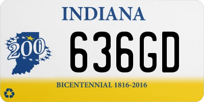 IN license plate 636GD