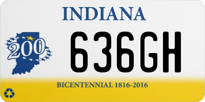 IN license plate 636GH