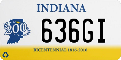 IN license plate 636GI