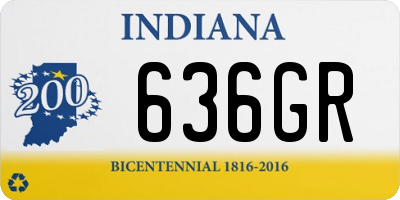 IN license plate 636GR