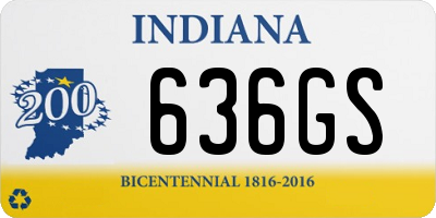 IN license plate 636GS