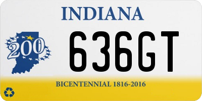 IN license plate 636GT