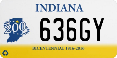 IN license plate 636GY