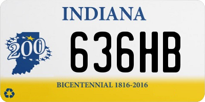 IN license plate 636HB