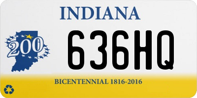 IN license plate 636HQ