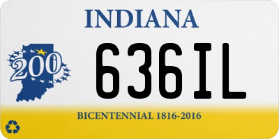 IN license plate 636IL