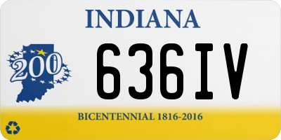 IN license plate 636IV