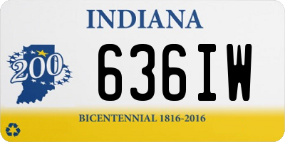 IN license plate 636IW