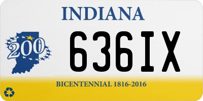 IN license plate 636IX