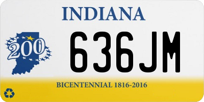 IN license plate 636JM