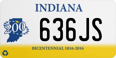 IN license plate 636JS