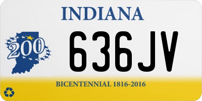 IN license plate 636JV