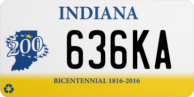 IN license plate 636KA