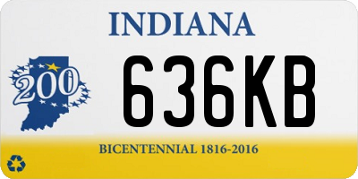 IN license plate 636KB