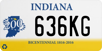 IN license plate 636KG