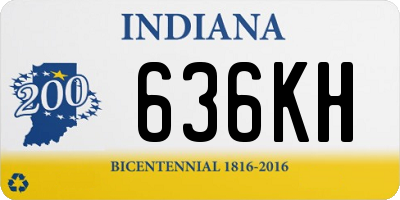 IN license plate 636KH