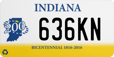 IN license plate 636KN