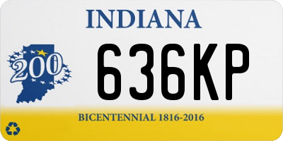 IN license plate 636KP