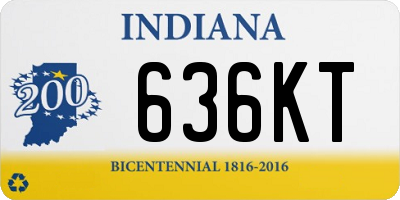 IN license plate 636KT