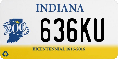 IN license plate 636KU