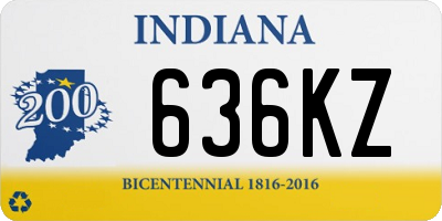 IN license plate 636KZ