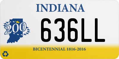 IN license plate 636LL