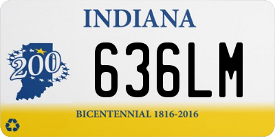 IN license plate 636LM