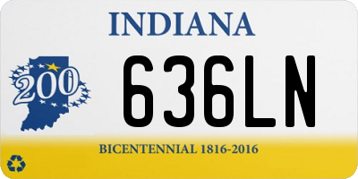 IN license plate 636LN