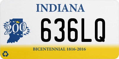 IN license plate 636LQ