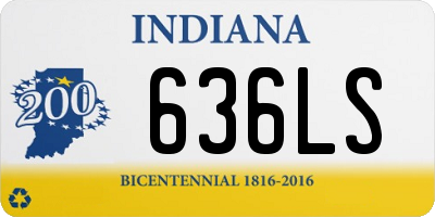 IN license plate 636LS