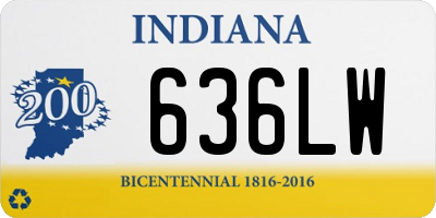 IN license plate 636LW