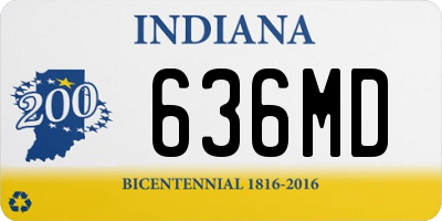 IN license plate 636MD