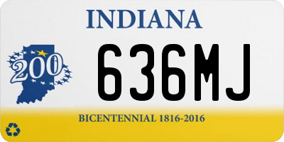 IN license plate 636MJ