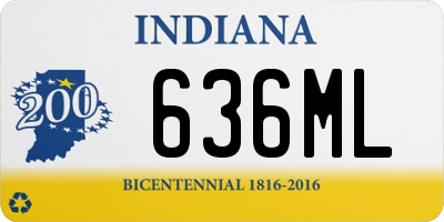 IN license plate 636ML