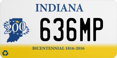 IN license plate 636MP