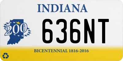 IN license plate 636NT