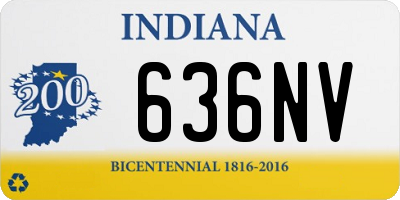 IN license plate 636NV