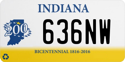 IN license plate 636NW