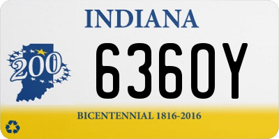 IN license plate 636OY