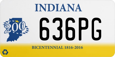 IN license plate 636PG