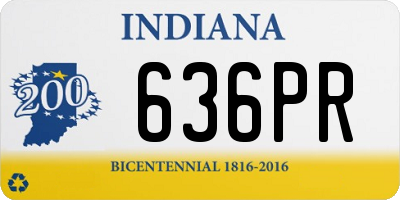 IN license plate 636PR