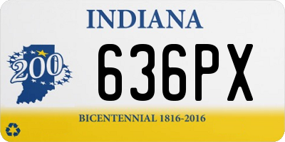 IN license plate 636PX