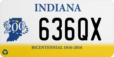 IN license plate 636QX