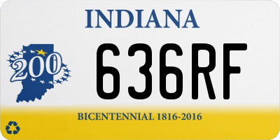 IN license plate 636RF