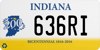 IN license plate 636RI