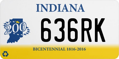 IN license plate 636RK