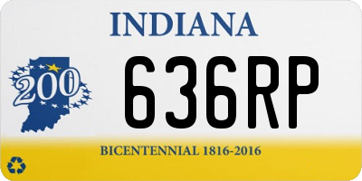 IN license plate 636RP