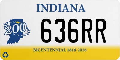 IN license plate 636RR